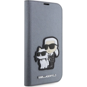 Hurtownia GSM - Etui Karl Lagerfeld KLBKP14LSANKCPG Apple iPhone 14 Pro husa carte argintie/silver Saffiano Karl & Choupette - KLD1529 - {ean13} - Hurt