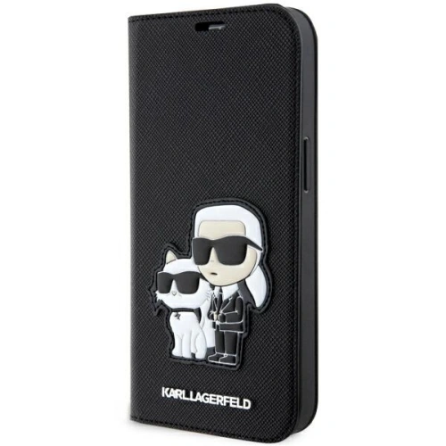 Etui Karl Lagerfeld KLBKP14LSANKCPK Apple iPhone 14 Pro bookcase czarny/black Saffiano Karl & Choupette