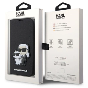 Etui Karl Lagerfeld KLBKP14LSANKCPK Apple iPhone 14 Pro bookcase czarny/black Saffiano Karl & Choupette