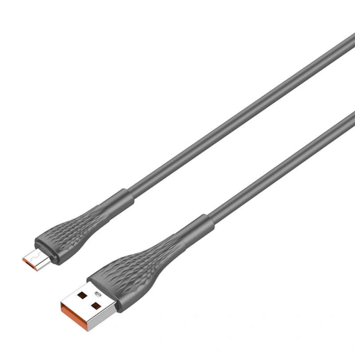 Kabel LDNIO LS672 USB-A/microUSB 2m, 30W (szary)