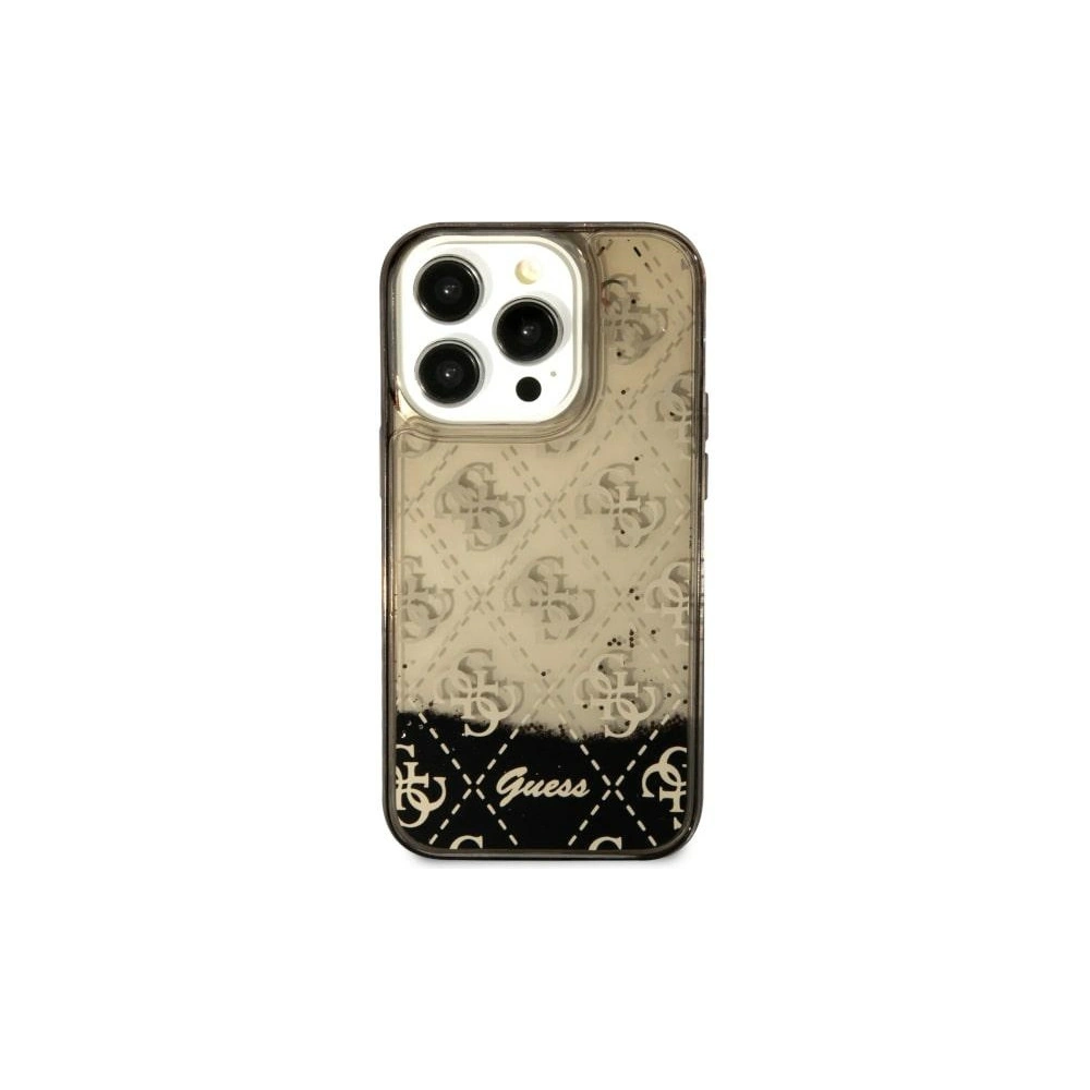 Wholesale Guess GUHCP14SLC4PSGK Apple iPhone 14 black hardcase Liquid Glitter 4G Transculent - GUE2454 - {ean13} - Hurt