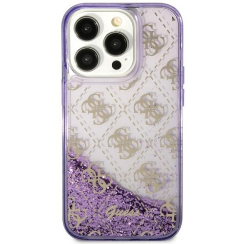 Hurtownia Guess - 3666339116279 - GUE2456 - Etui Guess GUHCP14SLC4PSGU Apple iPhone 14 purpurowy/purple hardcase Liquid Glitter 4G Transculent - B2B homescreen
