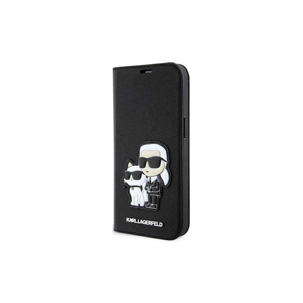 Wholesale Karl Lagerfeld KLBKP14SSANKCPK Apple iPhone 14 bookcase black Saffiano Karl & Choupette - KLD1533 - {ean13} - Hurt