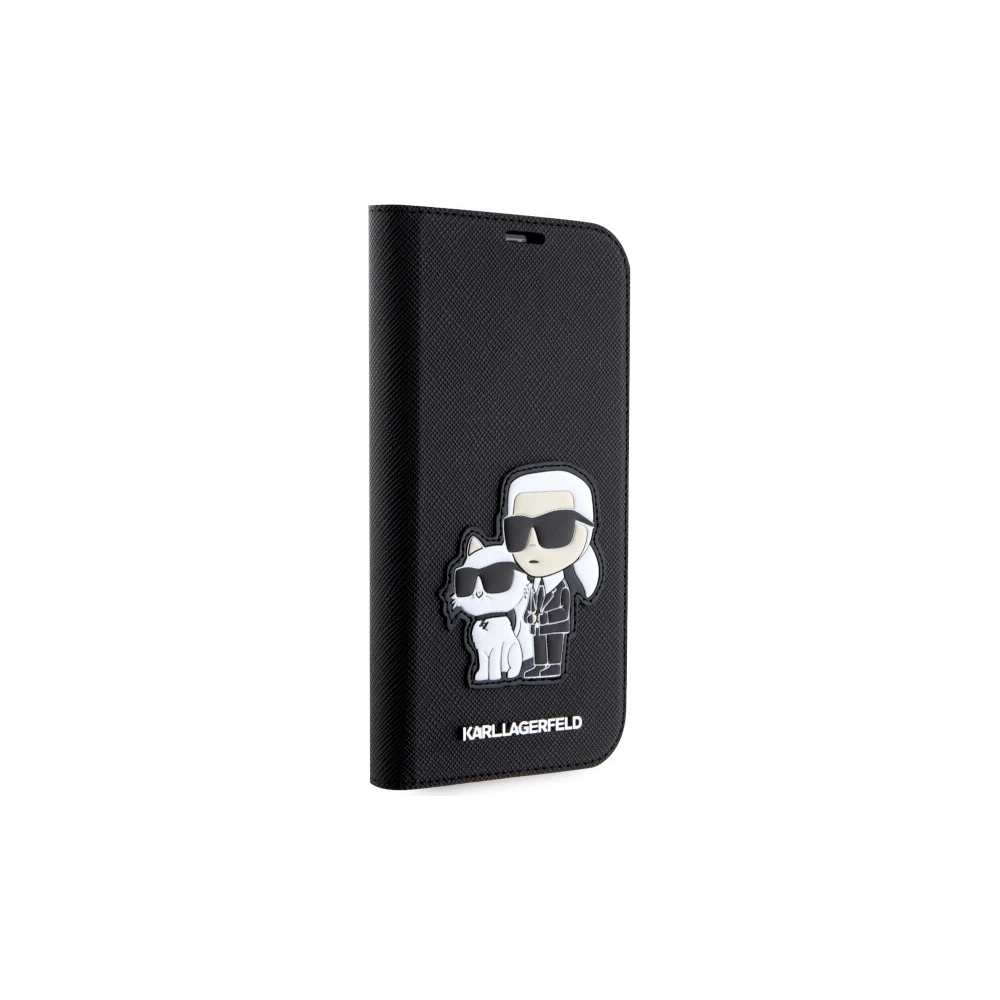Wholesale Karl Lagerfeld KLBKP14SSANKCPK Apple iPhone 14 bookcase black Saffiano Karl & Choupette - KLD1533 - {ean13} - Hurt