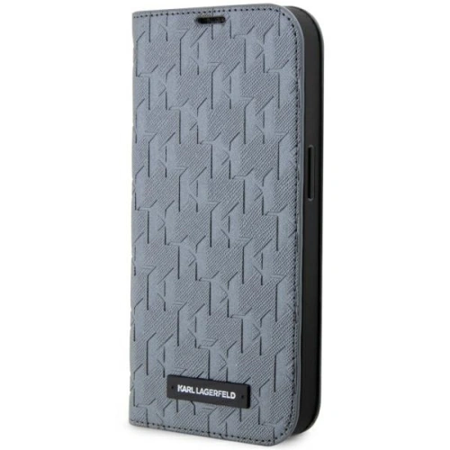 Etui Karl Lagerfeld KLBKP14XSAKLHPG Apple iPhone 14 Pro Max bookcase srebrny/silver Saffiano Monogram