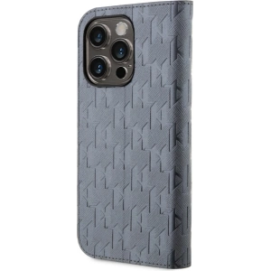 Etui Karl Lagerfeld KLBKP14XSAKLHPG Apple iPhone 14 Pro Max bookcase srebrny/silver Saffiano Monogram