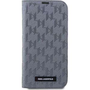 Etui Karl Lagerfeld KLBKP14XSAKLHPG Apple iPhone 14 Pro Max bookcase srebrny/silver Saffiano Monogram
