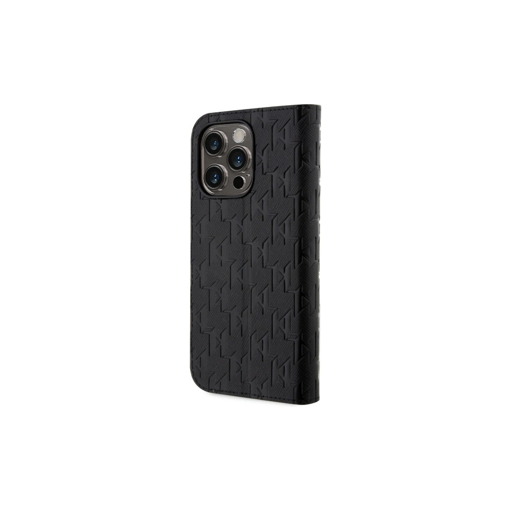 Hurtownia GSM - Etui Karl Lagerfeld KLBKP14XSAKLHPK Apple iPhone 14 Pro Max bookcase negru/black Saffiano Monogram - KLD1535 - {ean13} - Hurt
