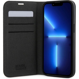Etui Karl Lagerfeld KLBKP14XSAKLHPK Apple iPhone 14 Pro Max bookcase czarny/black Saffiano Monogram