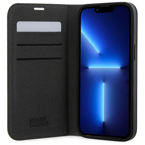 Etui Karl Lagerfeld KLBKP14XSAKLHPK Apple iPhone 14 Pro Max bookcase czarny/black Saffiano Monogram