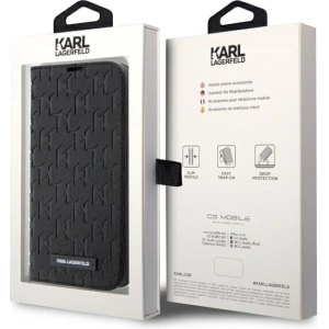 Etui Karl Lagerfeld KLBKP14XSAKLHPK Apple iPhone 14 Pro Max bookcase czarny/black Saffiano Monogram