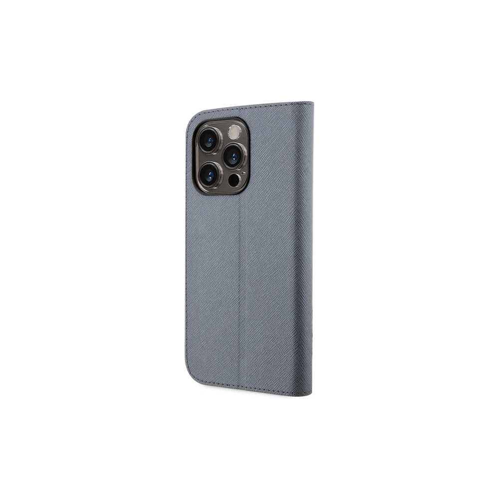 Hurtownia GSM - Etui Karl Lagerfeld KLBKP14XSANKCPG Apple iPhone 14 Pro Max Buchhülle silber Saffiano Karl & Choupette - KLD1536 - {ean13} - Hurt