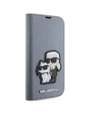 Hurtownia GSM - Etui Karl Lagerfeld KLBKP14XSANKCPG Apple iPhone 14 Pro Max Buchhülle silber Saffiano Karl & Choupette - KLD1536 - {ean13} - Hurt