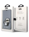 Hurtownia GSM - Etui Karl Lagerfeld KLBKP14XSANKCPG Apple iPhone 14 Pro Max Buchhülle silber Saffiano Karl & Choupette - KLD1536 - {ean13} - Hurt