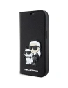 Etui Karl Lagerfeld KLBKP14XSANKCPK Apple iPhone 14 Pro Max Buchhülle schwarz/schwarz Saffiano Karl & Choupette