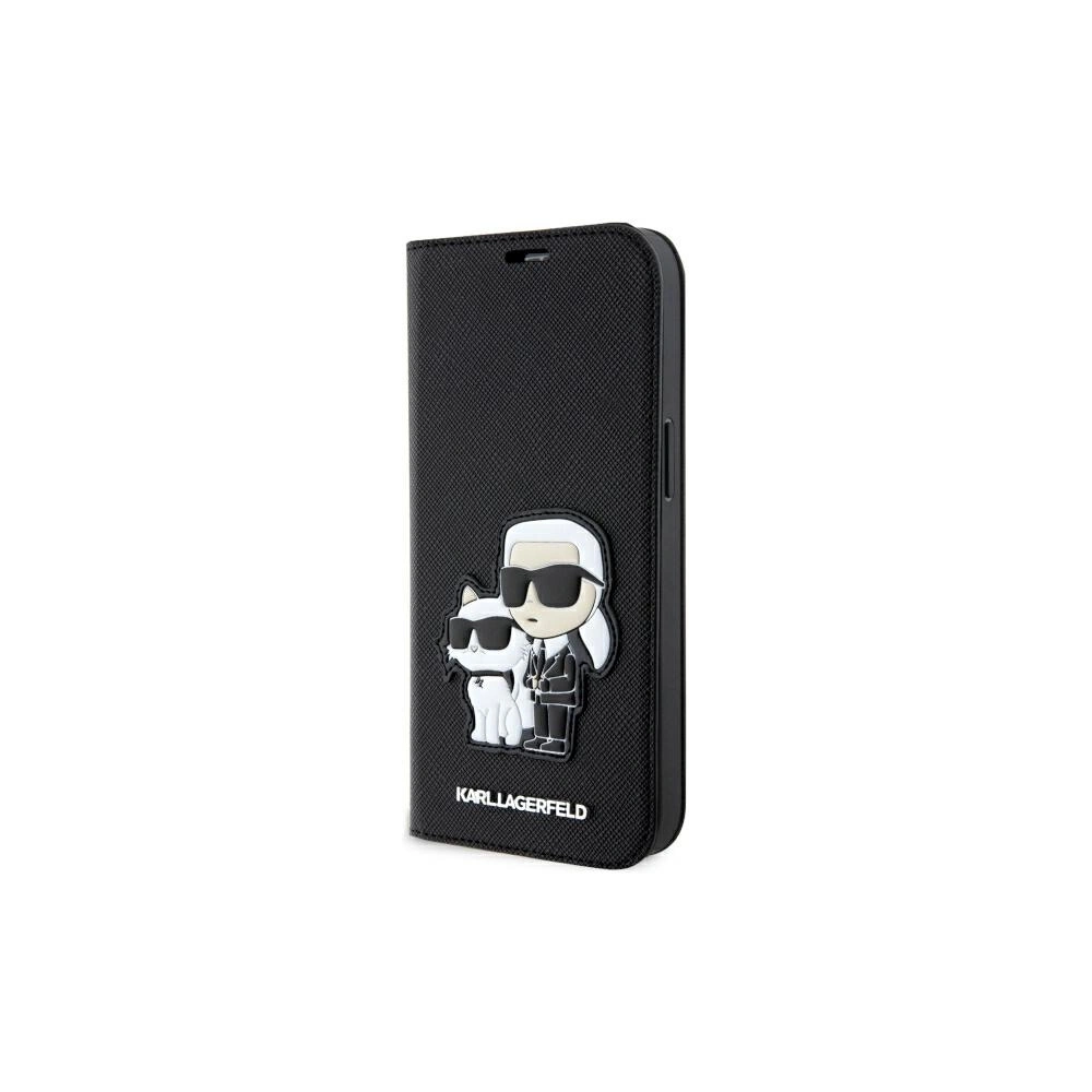 Hurtownia GSM - Etui Karl Lagerfeld KLBKP14XSANKCPK Apple iPhone 14 Pro Max Buchhülle schwarz/schwarz Saffiano Karl & Choupette - KLD1537 - {ean13} - Hurt
