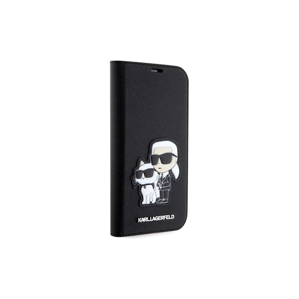 Hurtownia GSM - Etui Karl Lagerfeld KLBKP14XSANKCPK Apple iPhone 14 Pro Max Buchhülle schwarz/schwarz Saffiano Karl & Choupette - KLD1537 - {ean13} - Hurt