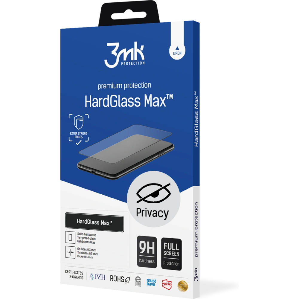 Hurtownia GSM - Sticlă întărită 3MK HardGlass Max Privacy Apple iPhone 7/8 neagră - 3MK4839 - {ean13} - Hurt