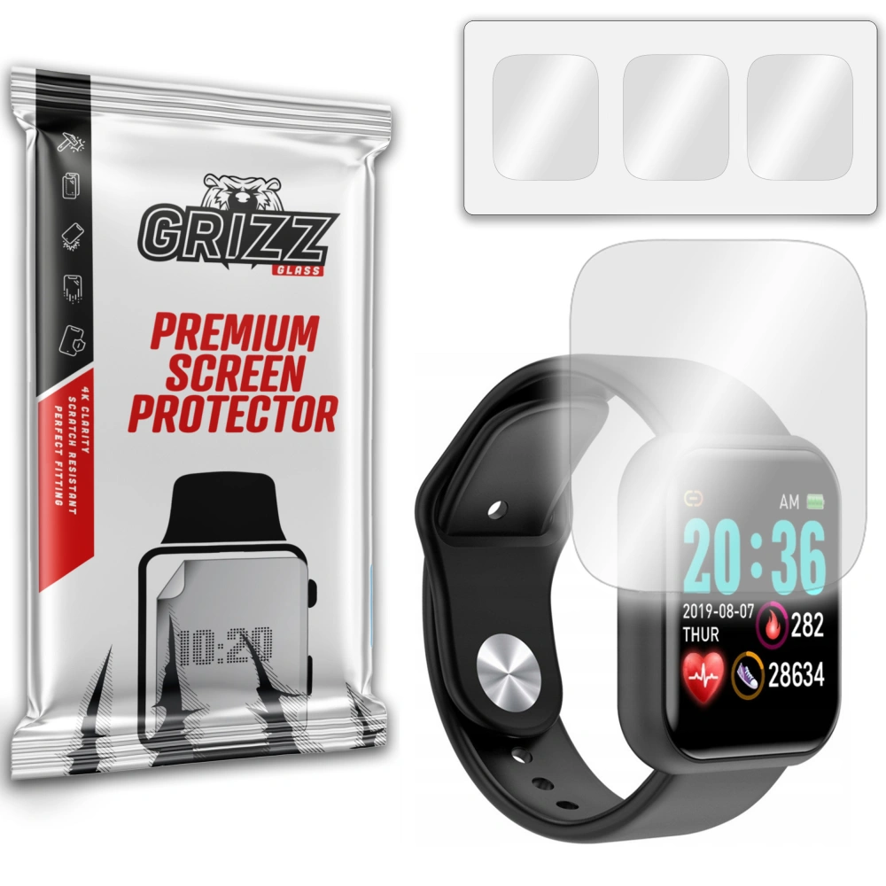 Hurtownia GSM - Hydrogel-Folie GrizzGlass Hydrofilm für Smartwatch Y68s - GRZ4479 - {ean13} - Hurt