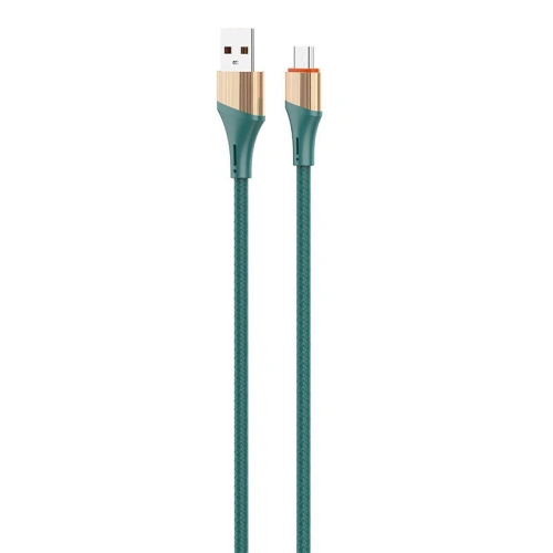 Kabel LDNIO LS632 USB-A/microUSB 2m, 30W (zielony)