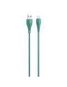 Cablul LDNIO LS611 USB-A/microUSB 1m, 30W (verde)