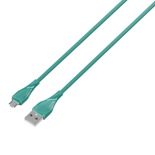 Kabel LDNIO LS611 USB-A/microUSB 1m, 30W (zielony)