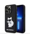 Etui Karl Lagerfeld KLHCP14L3DRKHNK Apple iPhone 14 Pro černé/black hardcase Rubber Choupette 3D