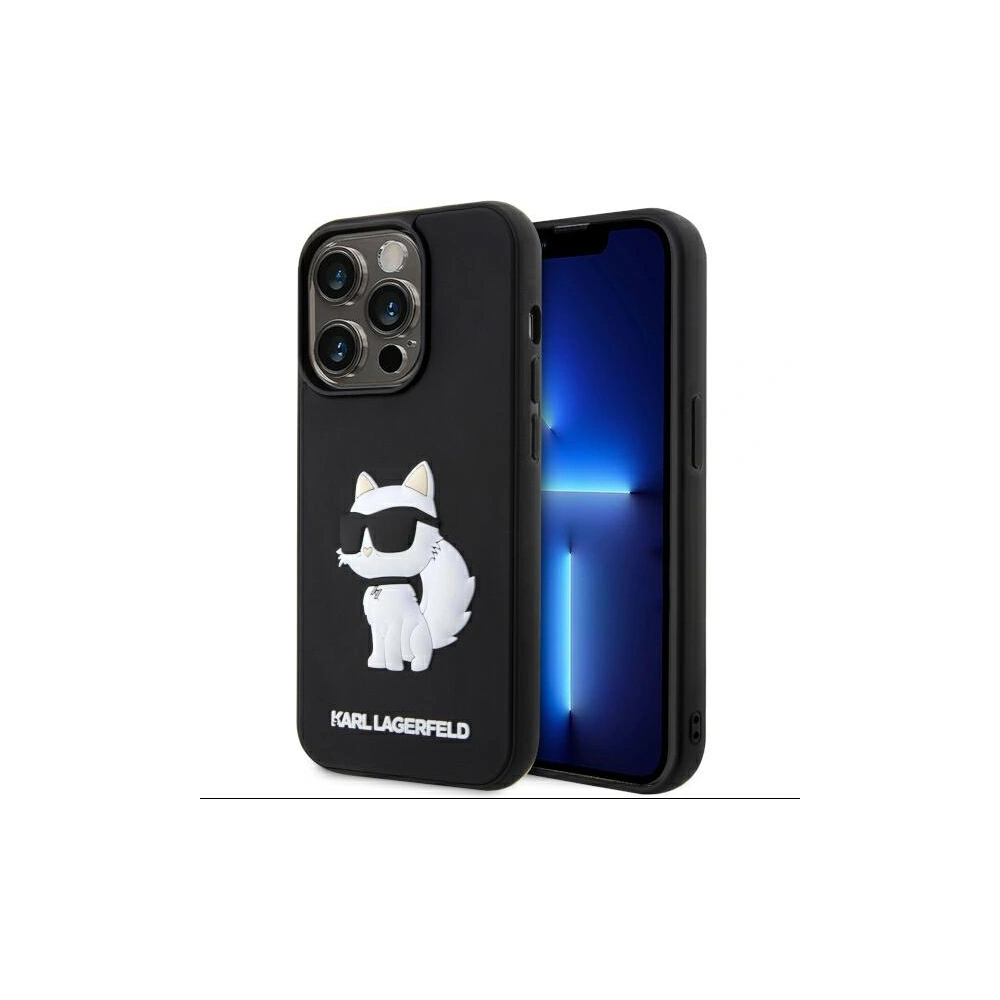 Hurtownia GSM - Etui Karl Lagerfeld KLHCP14L3DRKHNK Apple iPhone 14 Pro schwarz/black hardcase Rubber Choupette 3D - KLD1538 - {ean13} - Hurt