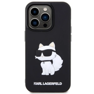Etui Karl Lagerfeld KLHCP14L3DRKHNK Apple iPhone 14 Pro czarny/black hardcase Rubber Choupette 3D