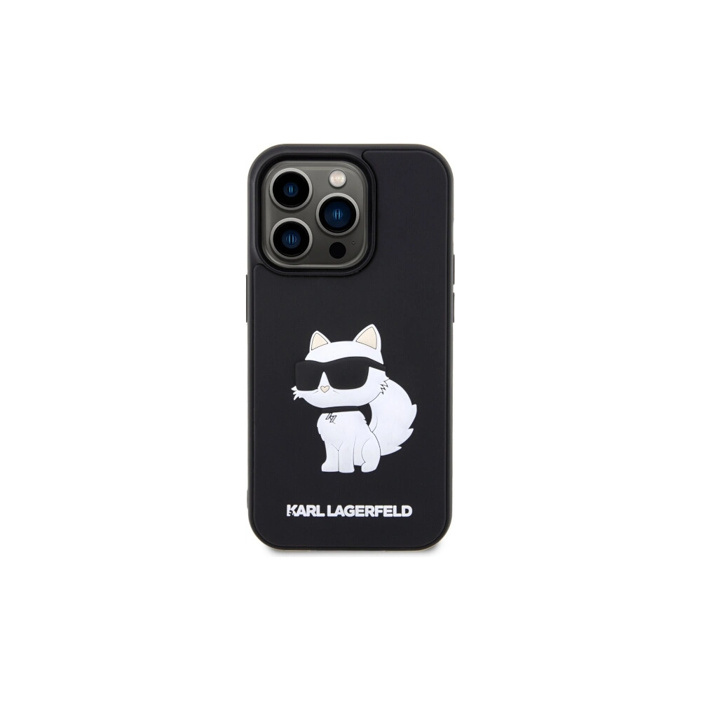Hurtownia GSM - Etui Karl Lagerfeld KLHCP14L3DRKHNK Apple iPhone 14 Pro schwarz/black hardcase Rubber Choupette 3D - KLD1538 - {ean13} - Hurt