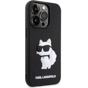 Etui Karl Lagerfeld KLHCP14L3DRKHNK Apple iPhone 14 Pro czarny/black hardcase Rubber Choupette 3D