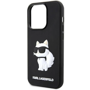 Etui Karl Lagerfeld KLHCP14L3DRKHNK Apple iPhone 14 Pro czarny/black hardcase Rubber Choupette 3D