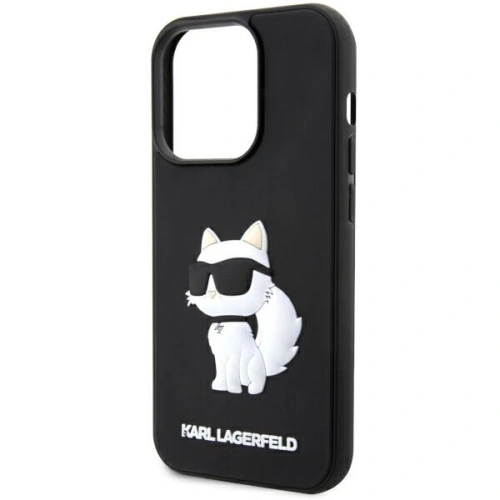 Etui Karl Lagerfeld KLHCP14L3DRKHNK Apple iPhone 14 Pro czarny/black hardcase Rubber Choupette 3D
