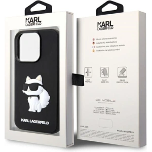 Hurtownia GSM - Etui Karl Lagerfeld KLHCP14L3DRKHNK Apple iPhone 14 Pro negru/black hardcase Rubber Choupette 3D - KLD1538 - {ean13} - Hurt