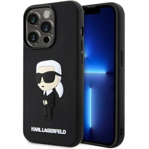 Hurtownia GSM - Etui Karl Lagerfeld KLHCP14L3DRKINK Apple iPhone 14 Pro negru/black hardcase Rubber Ikonik 3D - KLD1539 - {ean13} - Hurt