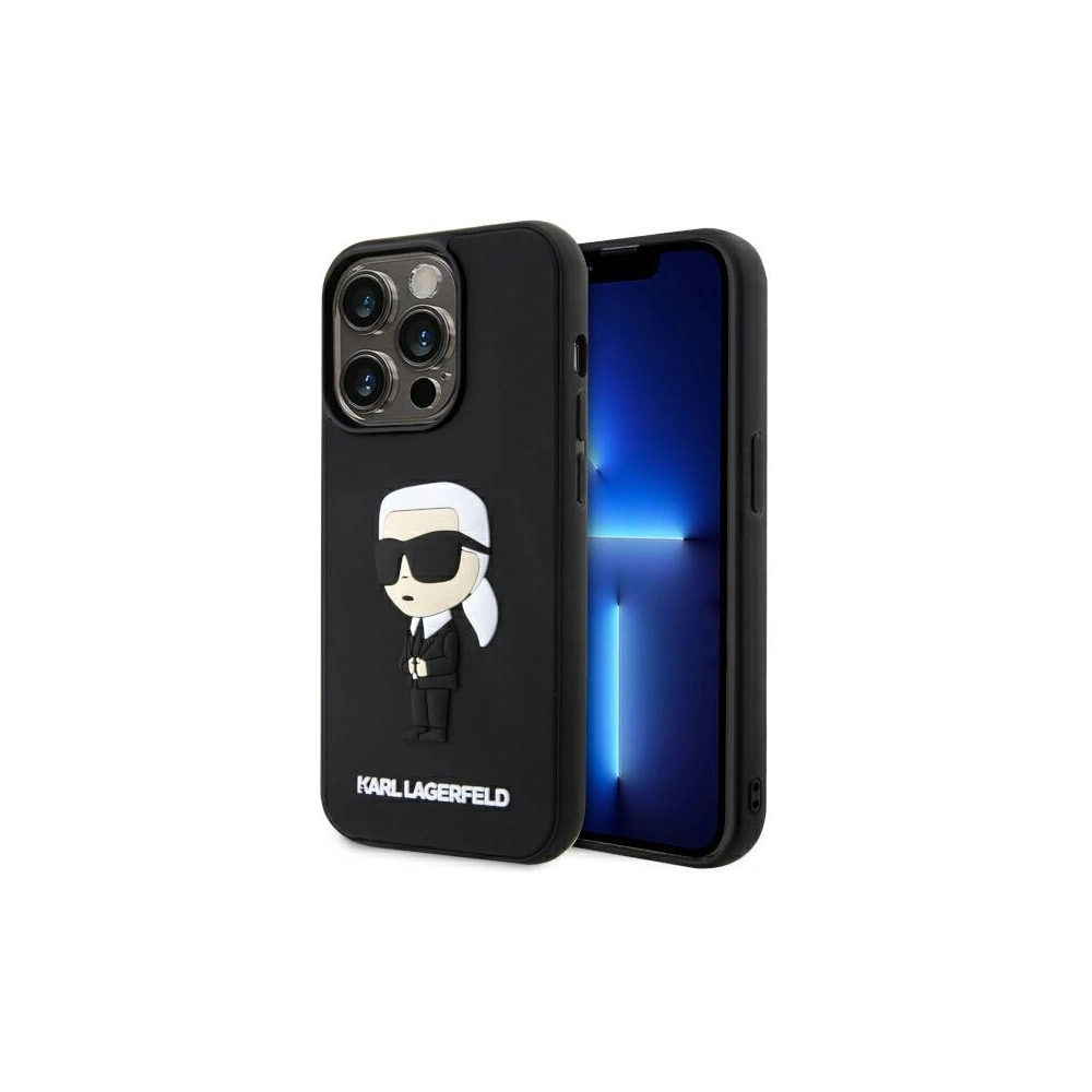 Hurtownia GSM - Etui Karl Lagerfeld KLHCP14L3DRKINK Apple iPhone 14 Pro schwarz/black hardcase Rubber Ikonik 3D - KLD1539 - {ean13} - Hurt