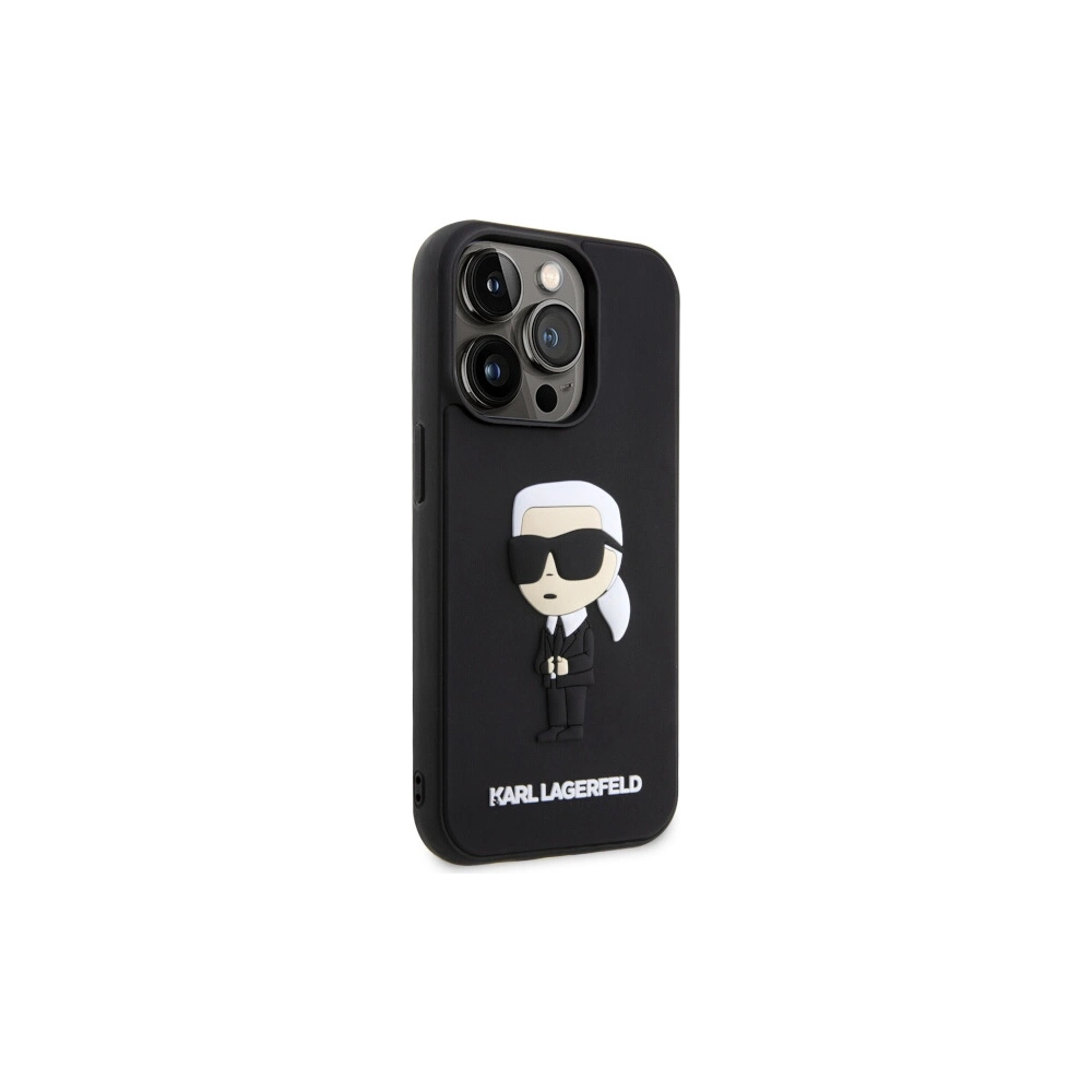 Hurtownia GSM - Etui Karl Lagerfeld KLHCP14L3DRKINK Apple iPhone 14 Pro schwarz/black hardcase Rubber Ikonik 3D - KLD1539 - {ean13} - Hurt