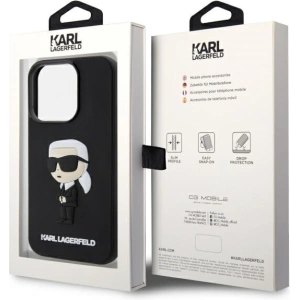 Hurtownia GSM - Etui Karl Lagerfeld KLHCP14L3DRKINK Apple iPhone 14 Pro negru/black hardcase Rubber Ikonik 3D - KLD1539 - {ean13} - Hurt