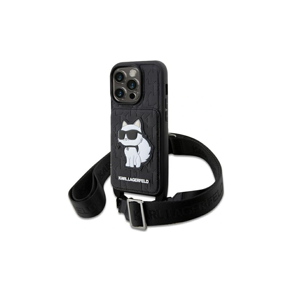 Hurtownia GSM - Etui Karl Lagerfeld KLHCP14LCSAKHPCK Apple iPhone 14 Pro Hardcase schwarz/black Crossbody Saffiano Monogram Choupette - KLD1541 - {ean13} - Hurt