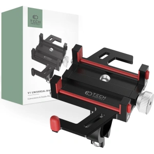 Uchwyt rowerowy Tech-Protect V1 Universelle Fahrradhalterung Schwarz/Rot