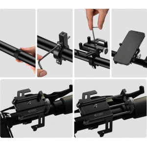 Uchwyt rowerowy Tech-Protect V1 Universelle Fahrradhalterung Schwarz/Rot