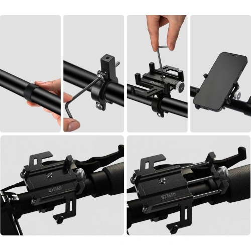 Uchwyt rowerowy Tech-Protect V1 Universal Bike Mount Black/red