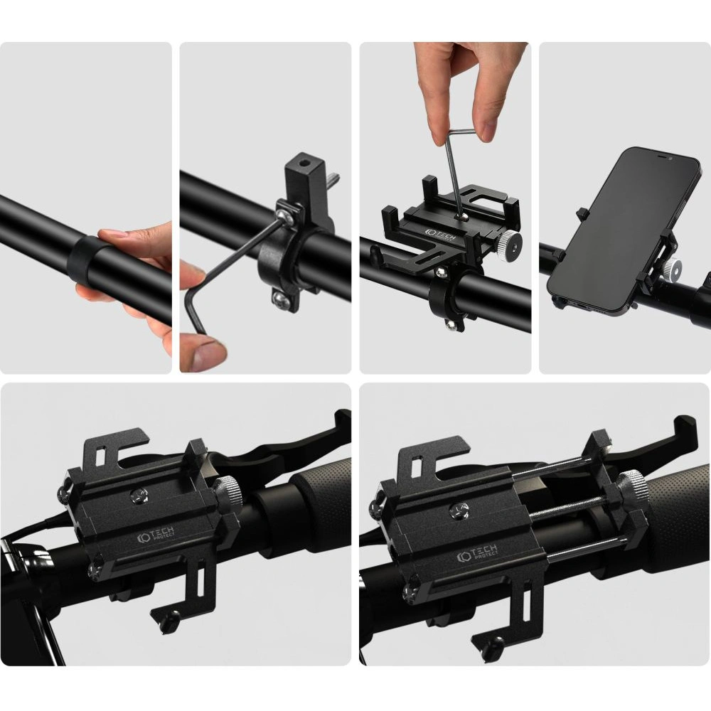 Hurtownia GSM - Uchwyt rowerowy Tech-Protect V1 Universelle Fahrradhalterung Schwarz/Rot - THP1920 - {ean13} - Hurt
