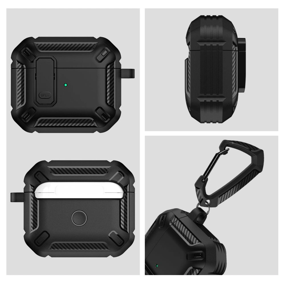 Hurtownia GSM - Etui Tech-Protect X-carbo Apple AirPods 3 Black - THP1921 - {ean13} - Hurt
