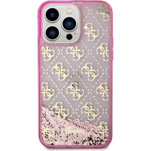 Etui Guess GUHCP14XLC4PSGP Apple iPhone 14 Pro Max różowy/pink hardcase Liquid Glitter 4G Transculent