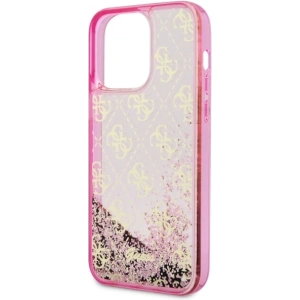 Etui Guess GUHCP14XLC4PSGP Apple iPhone 14 Pro Max różowy/pink hardcase Liquid Glitter 4G Transculent