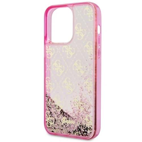 Etui Guess GUHCP14XLC4PSGP Apple iPhone 14 Pro Max różowy/pink hardcase Liquid Glitter 4G Transculent