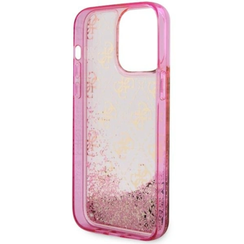 Etui Guess GUHCP14XLC4PSGP Apple iPhone 14 Pro Max różowy/pink hardcase Liquid Glitter 4G Transculent