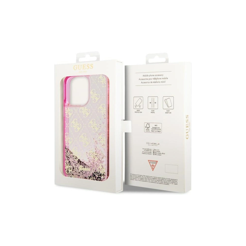 Hurtownia GSM - Etui Guess GUHCP14XLC4PSGP Apple iPhone 14 Pro Max różowy/pink hardcase Liquid Glitter 4G Transculent - GUE2460 - {ean13} - Hurt