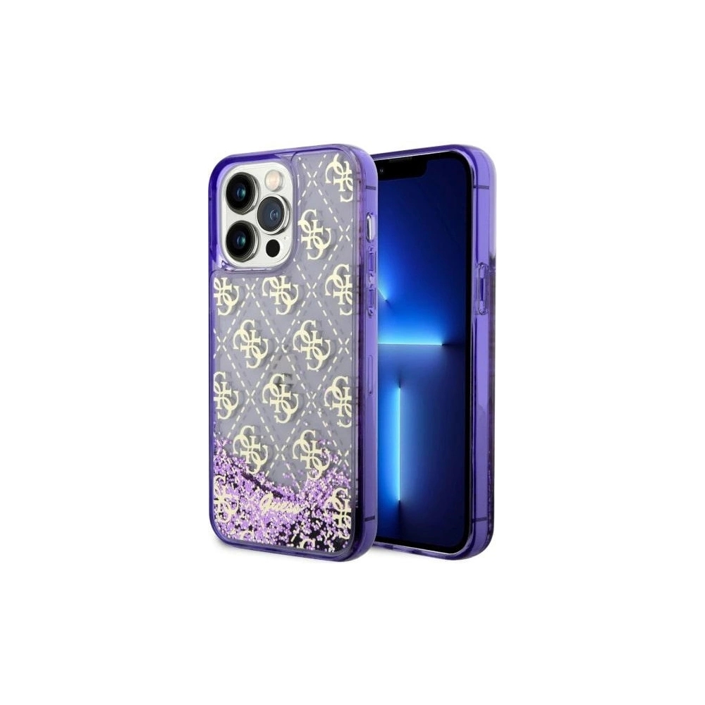 Hurtownia GSM - Etui Guess GUHCP14XLC4PSGU Apple iPhone 14 Pro Max purpurowy/purple hardcase Liquid Glitter 4G Transculent - GUE2461 - {ean13} - Hurt